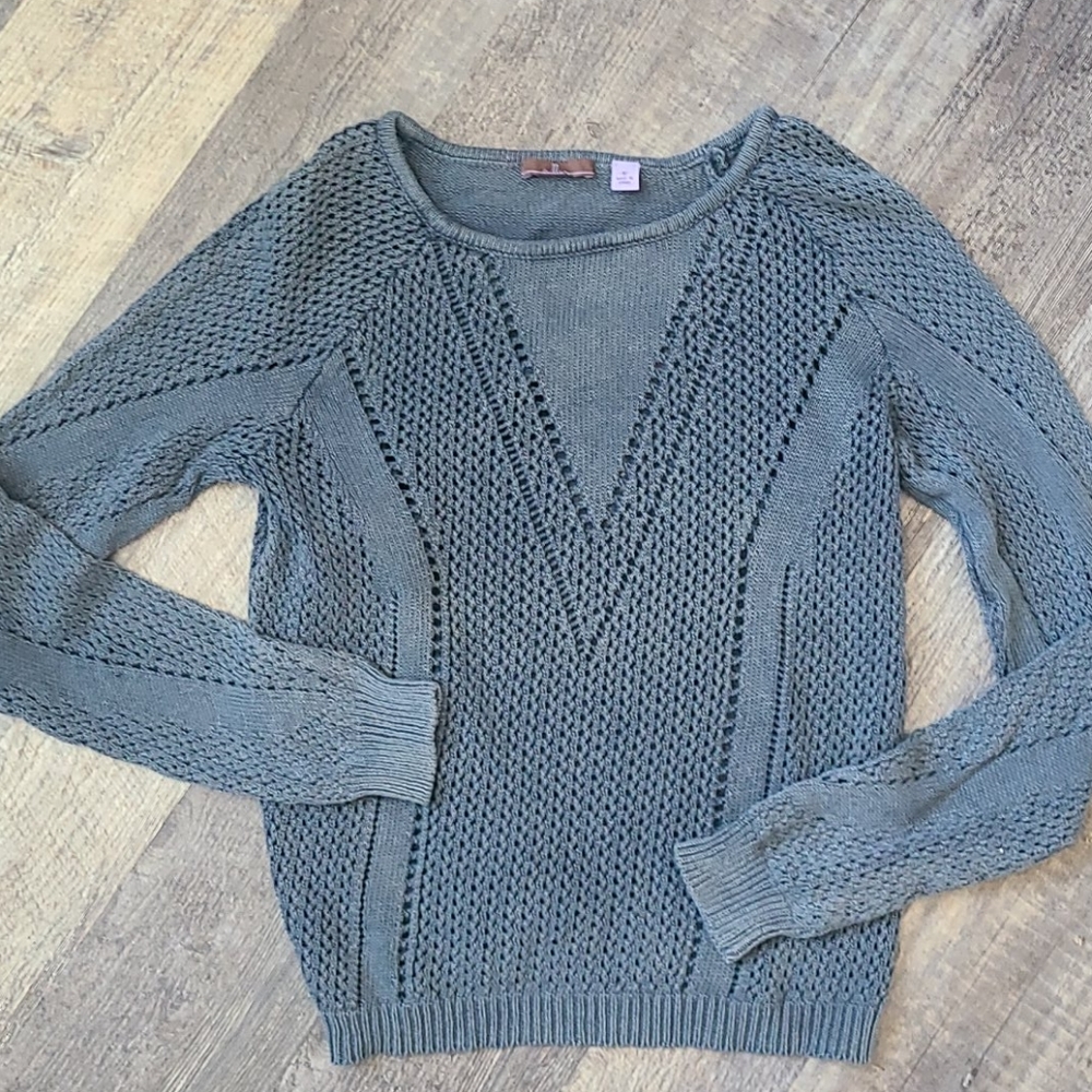 Anthro~Cullen~Open knit Cotton Sweater M